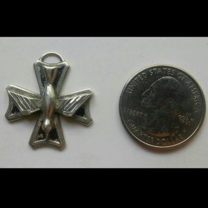 Sterling silver Creed religious necklace charm